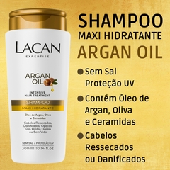 Kit Lacan Argan Oil Shampoo Cond Leave-in Mascara Ampola - comprar online