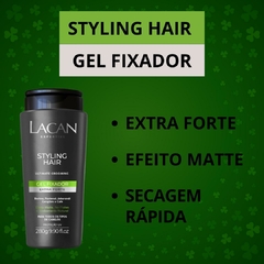Gel Fixador Ex Forte Styling Hair Lacan 280ml Efeito Matte na internet