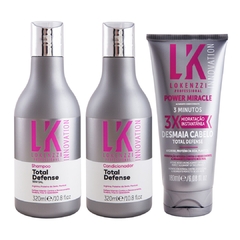 Kit Lokenzzi Total Defense Shampoo + Cond + Power Miracle