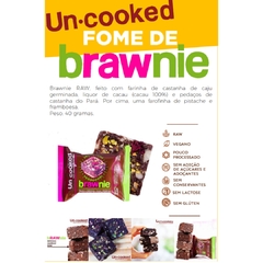 Kit Uncooked 3 Brawnie Brownie Vegano Sem Açucar 40g - Beleza Marcante Cosméticos