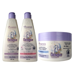 Kit Arvensis Infantil Ondulados Shampoo + Ativador + Mascara