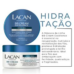 Mascara Fortalecedora BB Cream Excellence Lacan 300g - Beleza Marcante Cosméticos