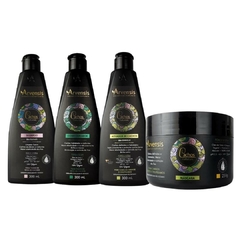 Kit Arvensis Cachos Naturais Crespos E Crespíssimos - Shampoo + Condicionador + Ativador + Máscara