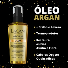 Imagem do Kit Lacan Argan Oil Sh + Cond + Leave-in + Masc + Óleo 55ml