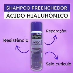 Shampoo Preenchedor Ácido Hialurônico Soft Beauty 300ml na internet
