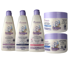 Kit Arvensis Cachinhos Ondulados Shampoo + Condicionador + Ativador + Máscara + Creme 2x1