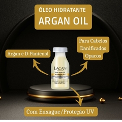 Imagem do Kit Lacan Argan Oil Shampoo Cond Leave-in Mascara Ampola