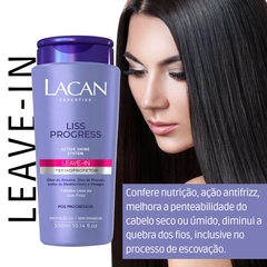 Kit Lacan Liss Progress Shampoo Cond Leave in Mascara - Beleza Marcante Cosméticos