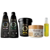 Kit Arvensis Cachos e Tec Oil 4 Itens + Óleo Argan Widi Care