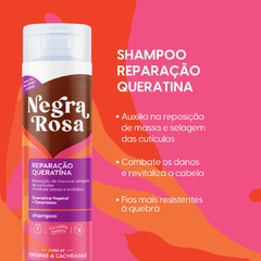 Shampoo Reparação Queratina Negra Rosa 300ml na internet