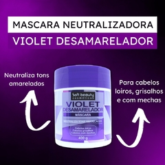 Máscara Sem Sal Desamarelador Violet Soft Beauty 400g na internet