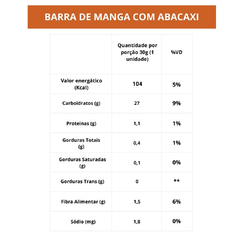 Kit Uncooked 6 Barra De Manga Com Abacaxi Vegano Sem Açucar na internet