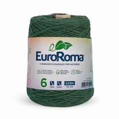 Barbante Euroroma 4/6 610m Verde Musgo Para Tricô E Crochê