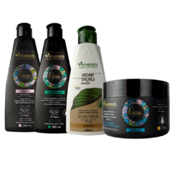 Kit Arvensis Shampoo Condicionado e Máscara Cachos Ondulados + Leave-in Hidratação