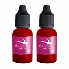 Kit Rbkollors 2 Pigmento Orgânico Para Lábios Red Life 15ml