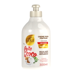 Kit Gota Leite de Coco Uso Diario Shampoo + Cond + Creme - Beleza Marcante Cosméticos