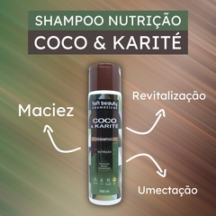 Shampoo Nutrição Umectação Coco E Karité Soft Beauty 300ml na internet