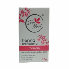 Henna Profissional Marrom Spa Brasil 2,5g Sem Amônia