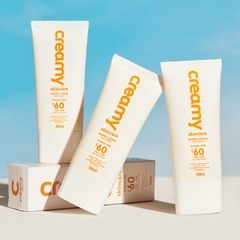 Protetor Solar Fps 60 Creamy Skincare Resistente A Água 50ml - Beleza Marcante Cosméticos