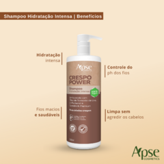Kit Apse Crespo Power Shampoo Cond Creme 1l + Máscara 300g - comprar online