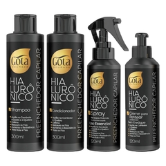 Kit Gota Hialurônico Shampoo Condicionador Spray Creme