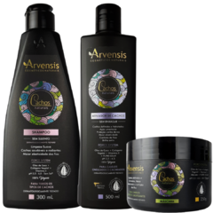 Kit Cachos Arvensis Shampoo + Ativador Ondulados 500ml + Mascara Crespos 250g