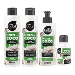 Kit Gota Nata de Coco Shampoo Condicionador Creme Óleo