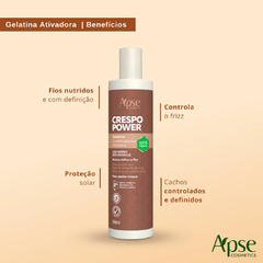 Kit Apse Crespo Power Shampoo Cond Gelatina Masc. Creme - Beleza Marcante Cosméticos