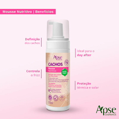 Mousse Nutritivo Cachos Apse 210ml Hidratação Vegano - comprar online