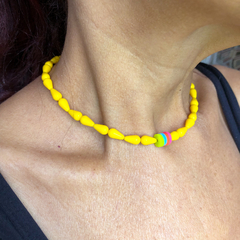 Gargantilha Choker amarelo que amo - comprar online