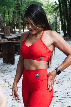 Top Power Clean Jacquard Red Coral