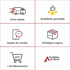 Frigideira Ferro Fundido Cabo e Alça com Tampa de Vidro - comprar online