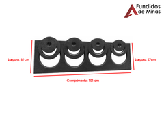 KIT Forno Abaulado Frente de Ferro caixote de Aço Carbono 0,9mm Grande + Chapa 4 furos com redução on internet