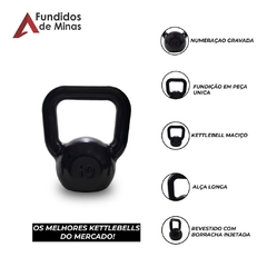 Kit Halteres + Kettlebell Emborrachados - TOTAL 30kg - Fogão a lenha Fundidos de Minas