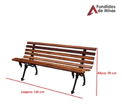 BANCO MADEIRA PARA JARDIM MODELO TAMANDUÁ - 9 RÉGUAS - buy online