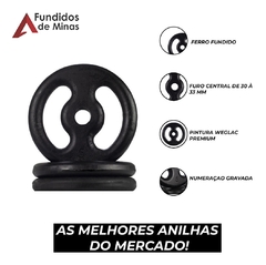 KIT ANILHAS PINTADAS + KETTLEBELL EMBORRACHADO - TOTAL 24KG na internet