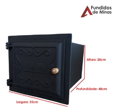 Forno Pequeno para fogão a lenha Frente De Ferro Fundido E Caixote Aço 0,90mm - comprar online