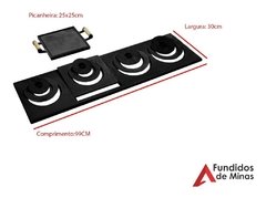 Chapa Para Fogão A Lenha 4 Furos Com Bifeteira on internet