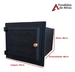 Kit Forno Frente de Ferro Fundido + Chapa 3F + Gaveta + Regulador 20x30cm - comprar online