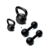 Kit Kettlebell Pintado + Halter Bola PINTADO - TOTAL 18kg