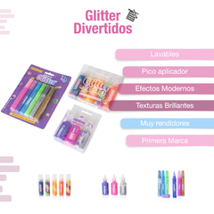 Imagen de Set Suprabond Adhesivo Glitter Glue 6 Colores de 10 Gs