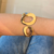 Bracelete Orgânico Vazado Dourado