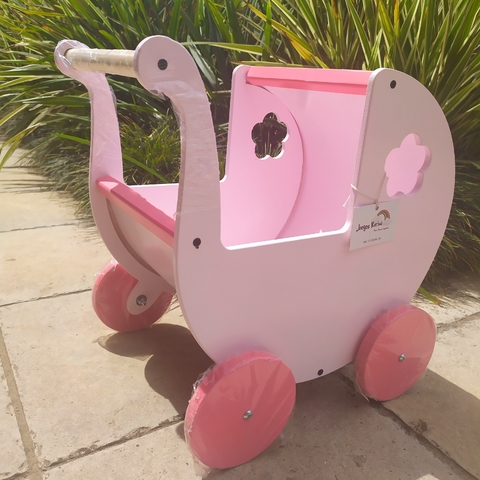 CARRITO DE PASEO/COCHECITO PARA MUÑECAS ROSA