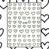 Stickers adhesivos contorno corazón Negro