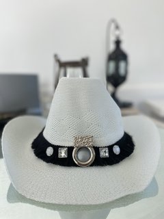 Sombrero fleco círculo silver