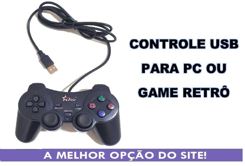 Controle Jogos Ps2 Com Fio Manete RESISTENTE