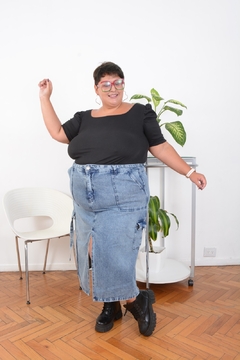 Pantalon pollera largo hotsell