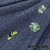Tecido Jeans Bordado Flores Verdes, para confecção de calças, jaquetas, saias ou vestidos.