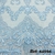 Tecido Renda Phryne Azul Bebê - Outlet - Final de Peça - Tecido Tule Bordado em Promoção