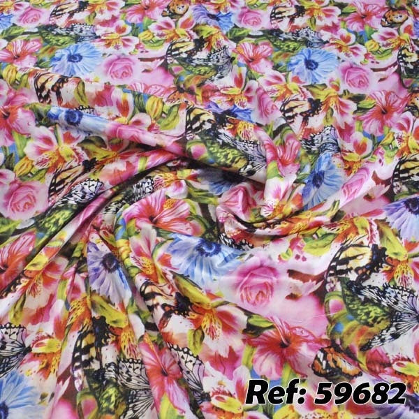 Tecido sarja estampada floral sales